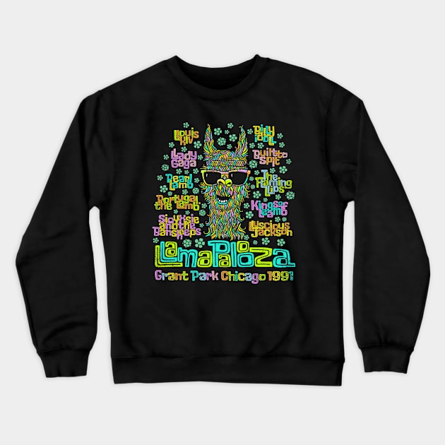 Llamapalooza 2020 Crewneck Sweatshirt by kg07_shirts